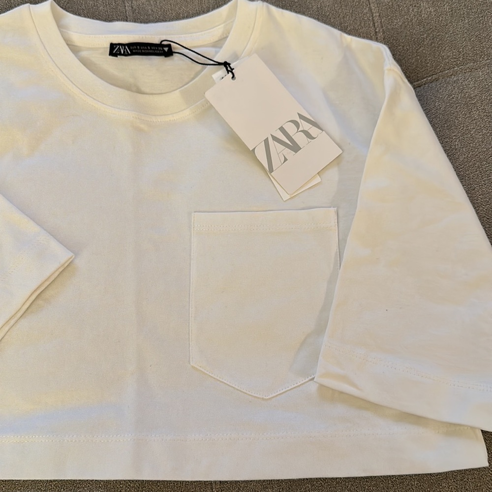 NWT! ZARA BOXY CROP TOP